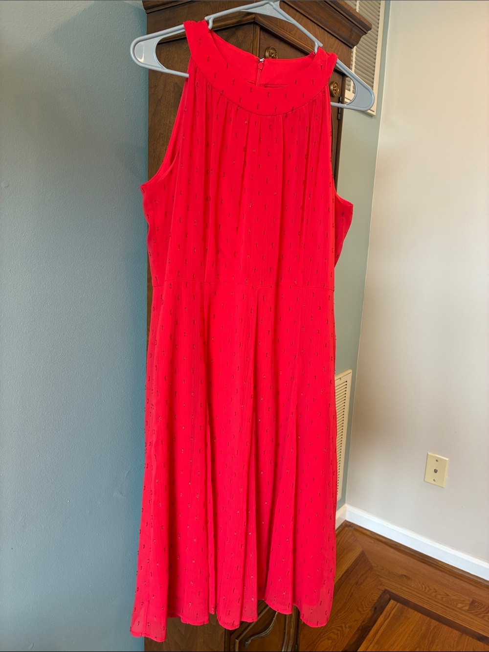Tommy Hilfiger Bright Coral Red Sleeveless fit and flare Dress